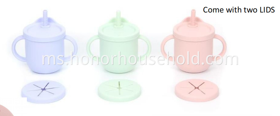 BPA lembut disesuaikan Percuma Eco Friendly Snack Catcher Grade Grade Bayi Silicone Sippy Snack Cup dengan tudung